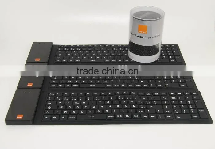 Computer 105keys Waterproof foldable silicon wireless bluetooth Keyboard