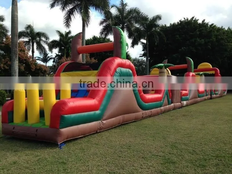 Blue lagoon adults and kids inflatable obstacle course for sale