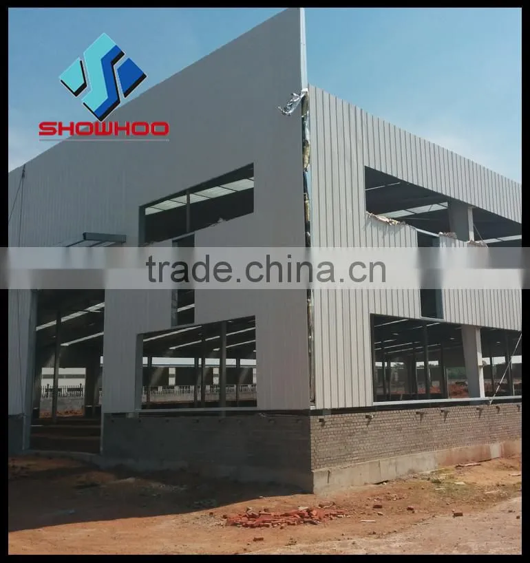 constuction design two story steel structure prefabricated steel warehouse
