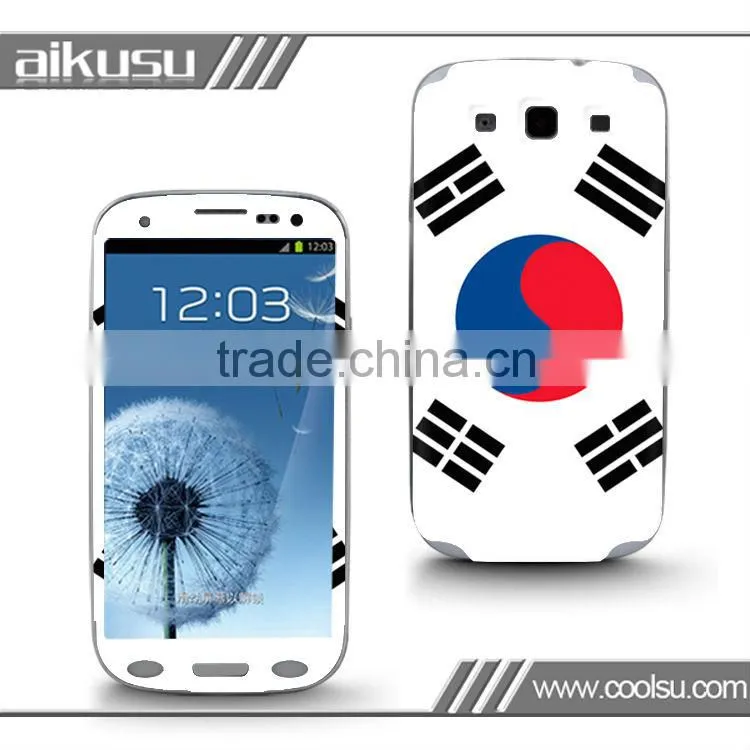 Flag style wood color sticker