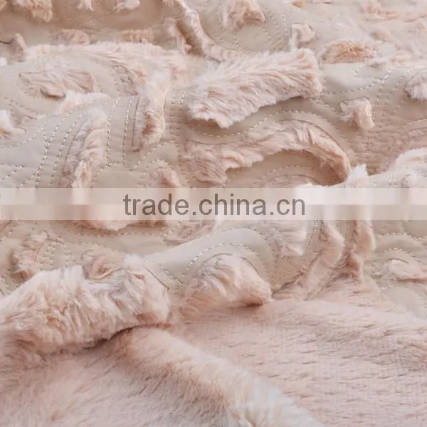 Soft white african velvet lace fabric PU leather for clothing/bag/shoes