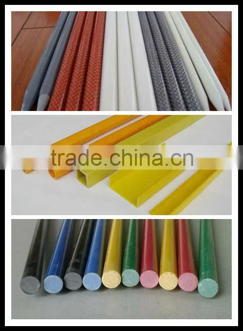 Pultruded FRP/GRP fence pole/FRP support rod/frp rod fiberglass soild pole (Professional Manufacturer