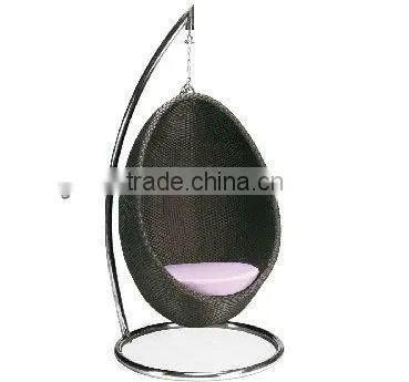 Modern PE rattan outdoor hanging chair in china