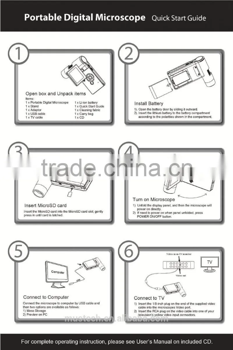 handheld microscope 5M 1000x handheld digital microscope with LCD screen China suppliers