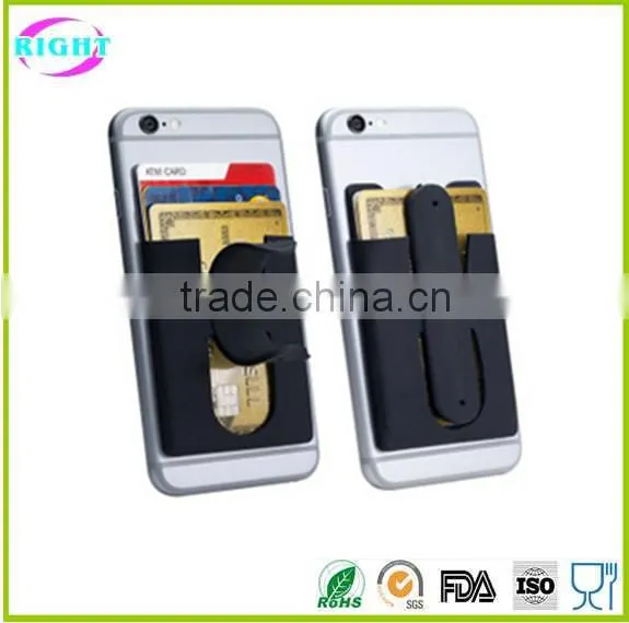 silicone card holder adhesive back stick card holder