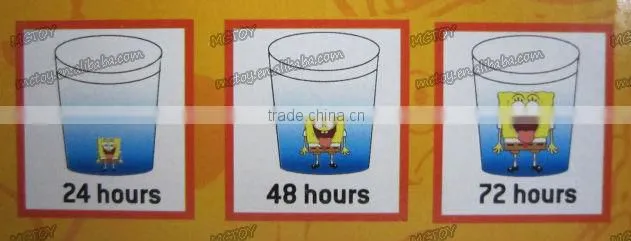 Factory supplier New Growing spongebob magic grow in water toys