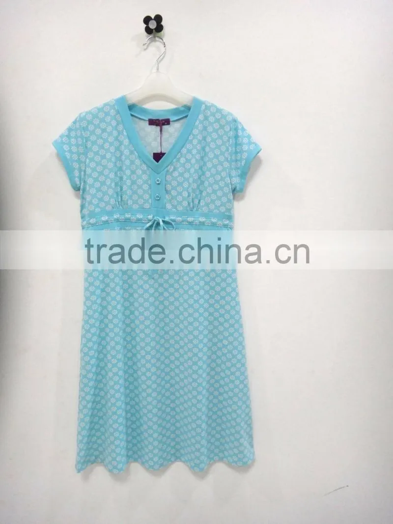 Pure and fresh and sweet bowknot nightgown women