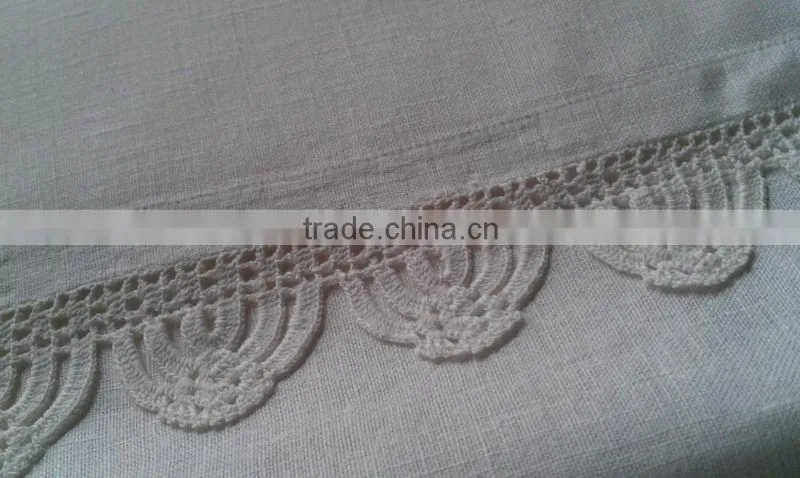 Crochet lace cotton table runner