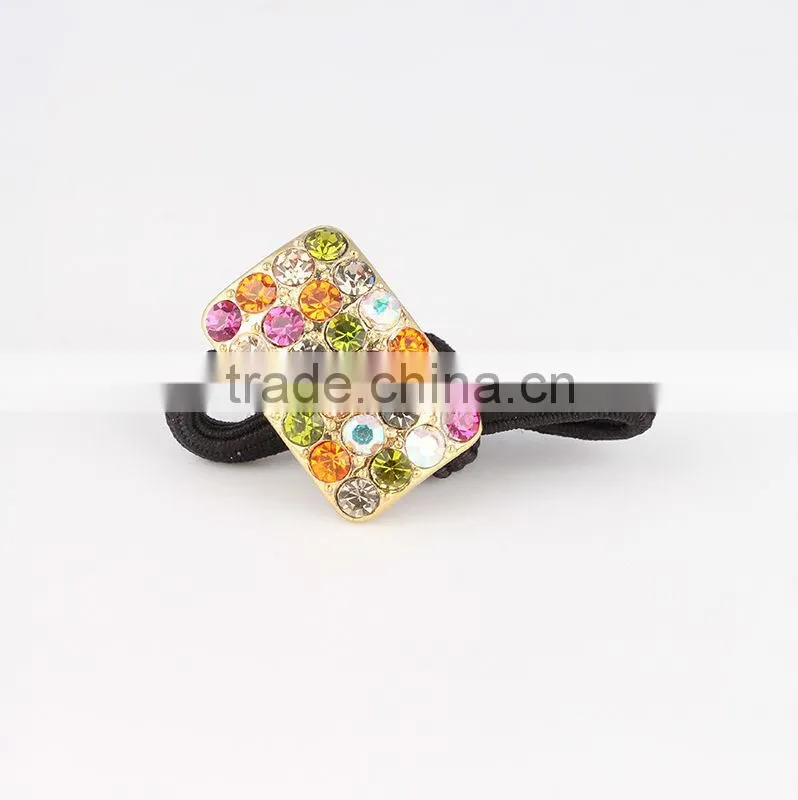 Rhinestone crystal hair scrunchie ,Elastic Ponytail Holder Wholesale MY-014