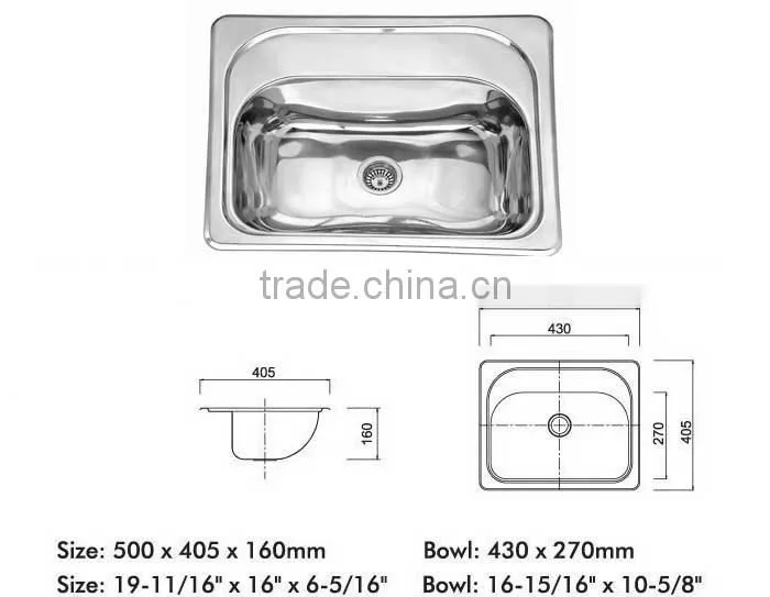SUS304 wallmounted stainless steel sink hand wash