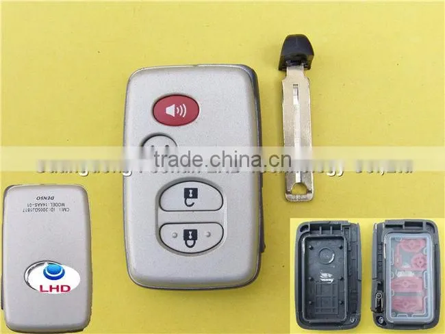 3+1 buttons silver cover smart key case for Toyota Camry remote transmitter key HYQ14AAB
