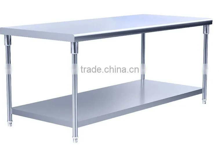 1.2M middle sizes heavy loading food storage commercial stainelss steel kichen work bench table for restaurant