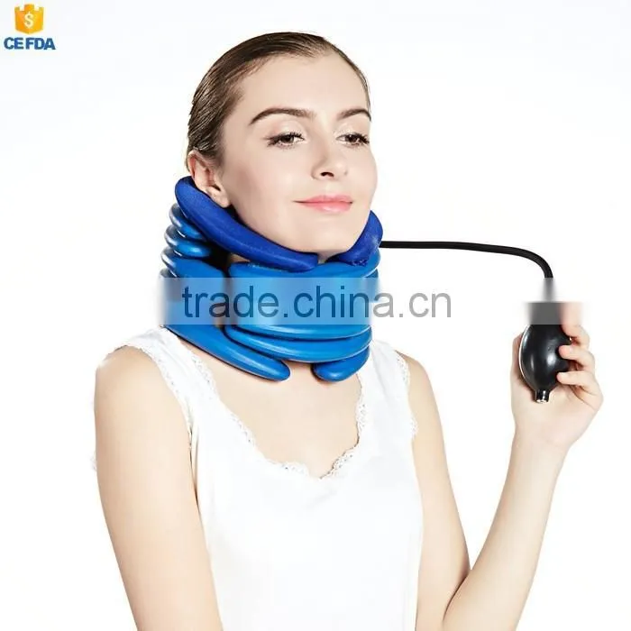 inflatable air neck traction, Soft Air-pump Neck Traction cervical collar, cervical traction device