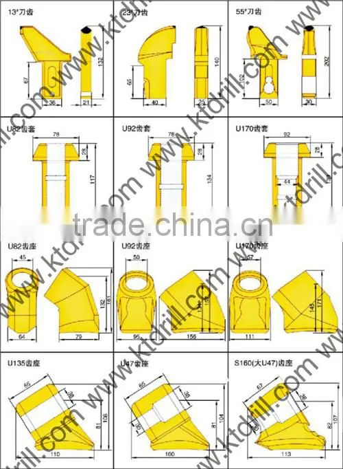 KT Holder and Sleeves for Coal Mining bits