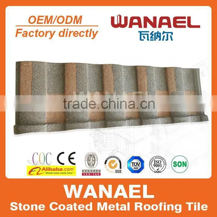 Wanael fireproof/fire-resistant stone coated metal roof tile/roof gardening
