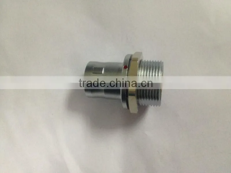 Male Plug panel mount connector from front fastened