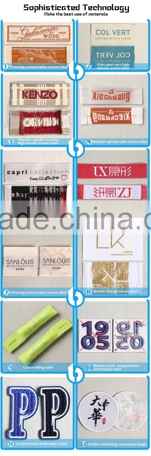 lattice background high end weaving label for majiang mat