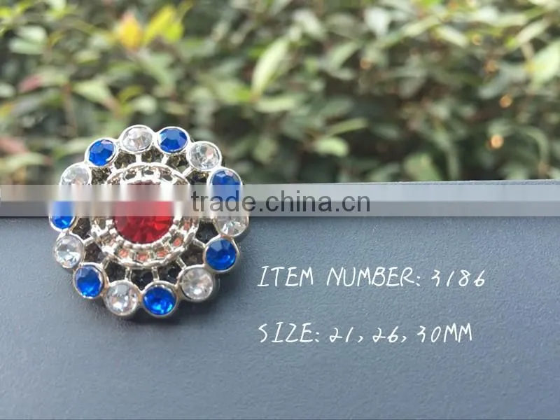 Acrylic Plastic rhinestone button sewing retail wholesale flower center cheap big colorful button shank etsy hotsale amazon
