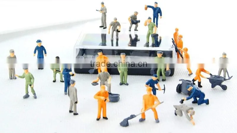 artificial model human figure,HO scale white model figure, model figure in resin plastic , building model color figure for 1/87