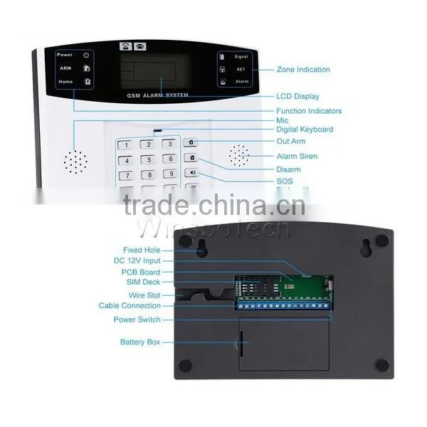 Factory price 99 Wireless & 8 Wired Zone GSM Home security wireless Alarm System