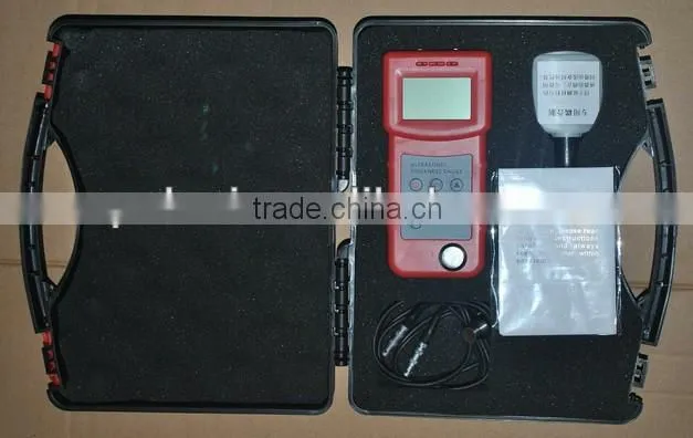 High resolution through coating ultrasonic thickness gauge meter