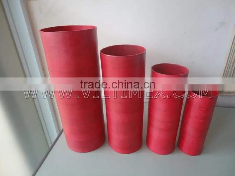 Lacquer red round bamboo vase, new design with different sizes
