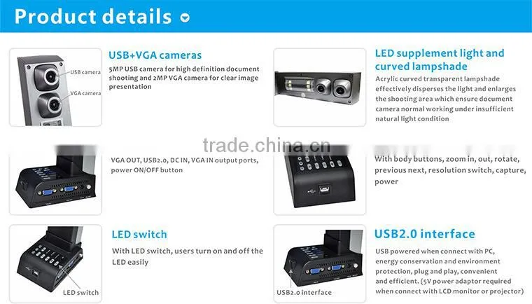 Education equipment test paper, teaching material, object visual presenter