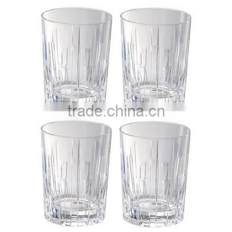 Break-resistant Plastic Water Cup Tumbler Set of 8