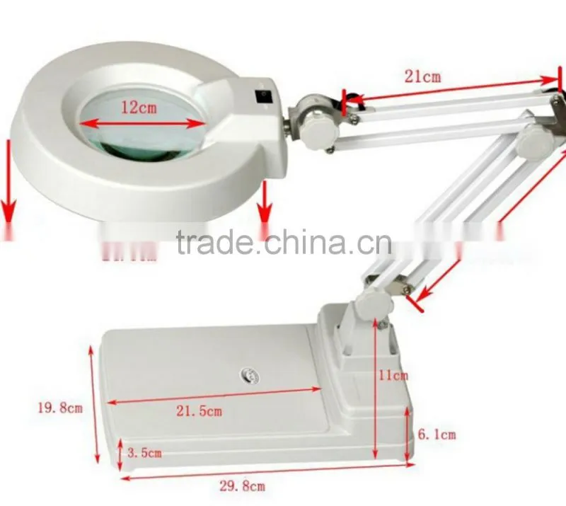 High quality wholesale reading lighting 5x magnifier lamp