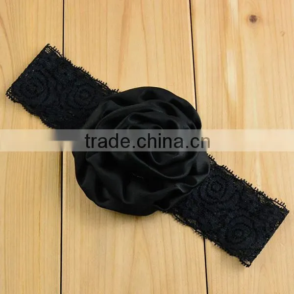 handmade knit big flower baby crochet headbands