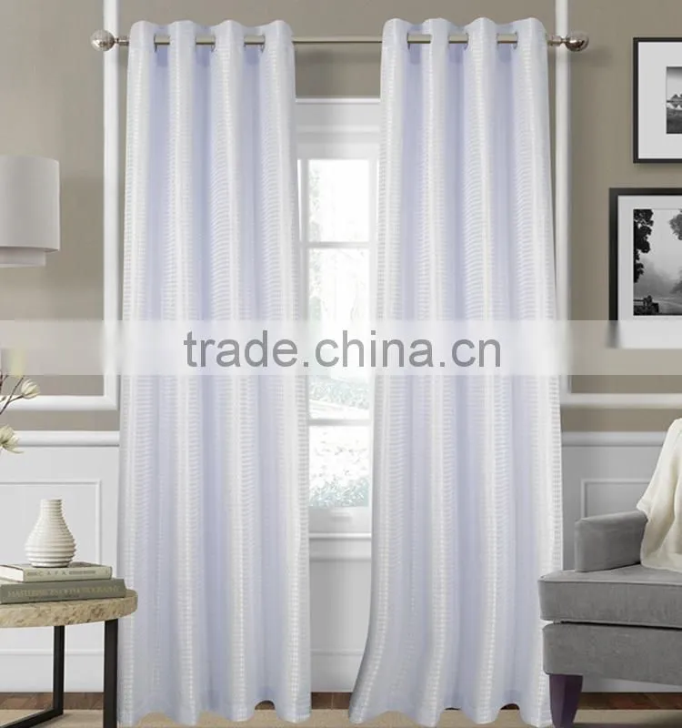 HLHT low MOQ hot selling most beautiful ready made floral jacquard window curtain
