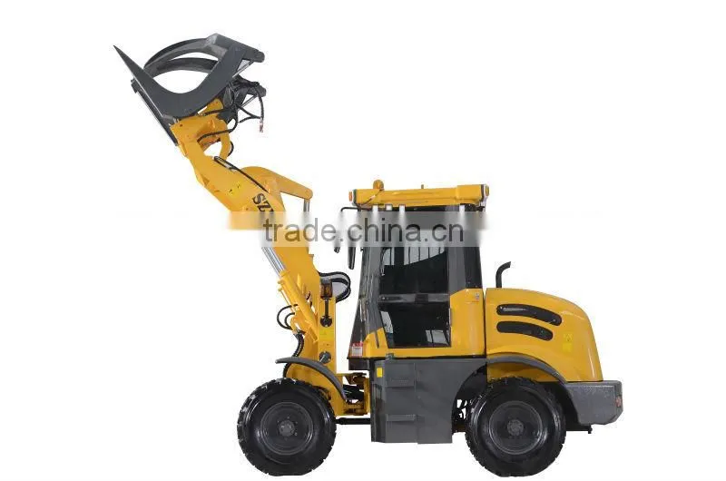 Brand 1.6 tons Mini wheel loader with sand spreader