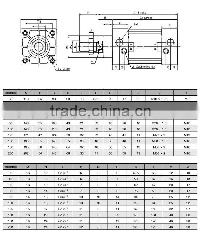 SC Series standard air cylinder SC63*100