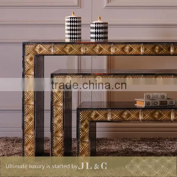 2014 best selling crystal tea table, solid wood coffee table, JT14-817 from china supplier-JL&C Furniture
