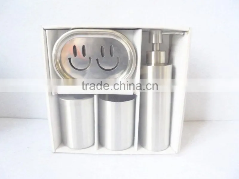 Wholesale hot sell 4 Piece Stainless Steel Bathroom Set