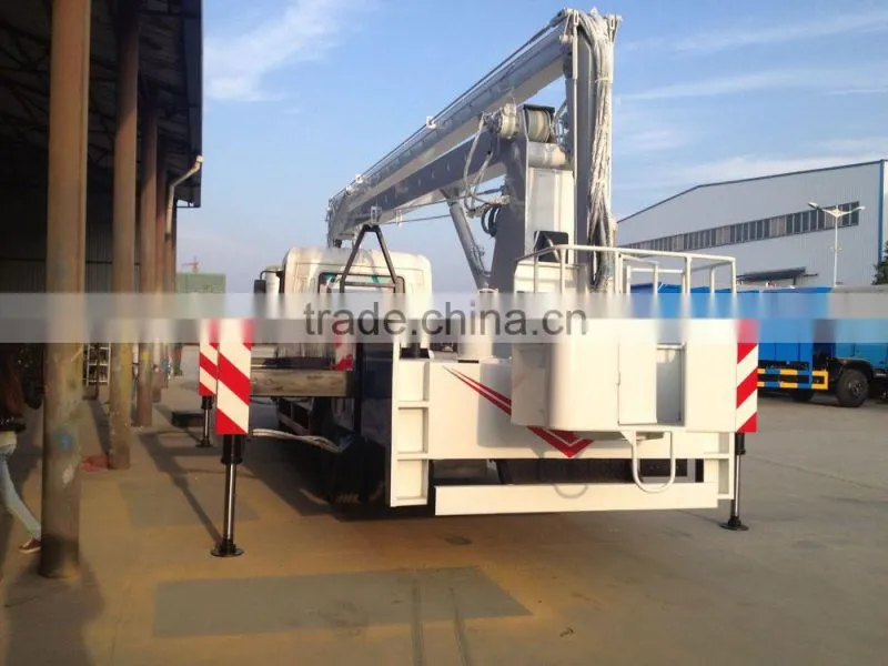Dongfeng 16m hydraulic rising platform truck, hydraulic beam lifter