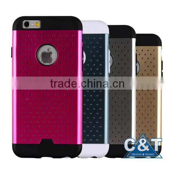 C&T 2in1 Hybrid High Impact Hard motorcycle Pattern + Black Silicone Case Cover for Apple iPhone 6