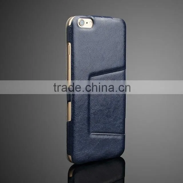 Elegant design ultra thin flip open stand leather case cover with embossed flower mobile phone leather case