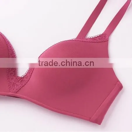 2014 new arrival ladies underwear seamless wireless soft comfortable bra