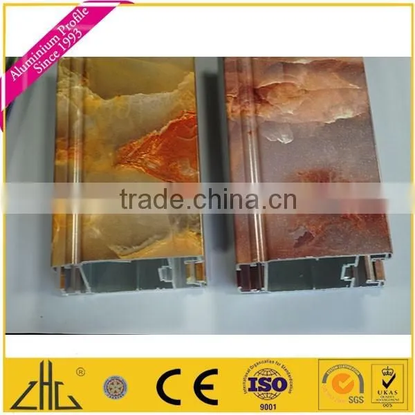 Wow!! Profiled aluminium window frame factory/ marble color, ceramics pattern, wooden grains aluminium profile for window frames