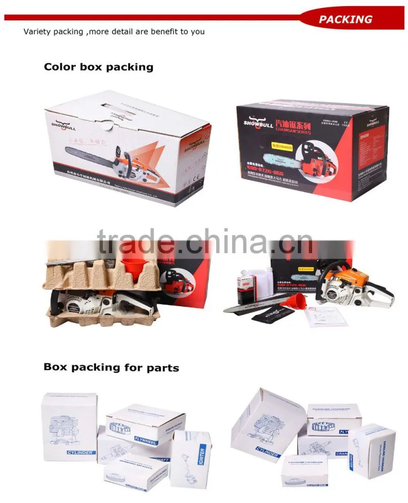 Small garden tools low emission gas chainsaw 1HP/2.1HP