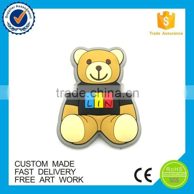 High Quality cartoon animals soft pvc rubber fridge magnet