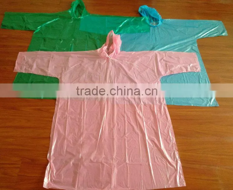waterproof rain poncho with sleeves in high quality