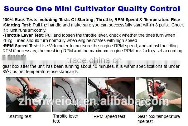 Thunderbay Y4000CE CE Certified 4 Cycle Cultivator with adjustable cultivator wheels
