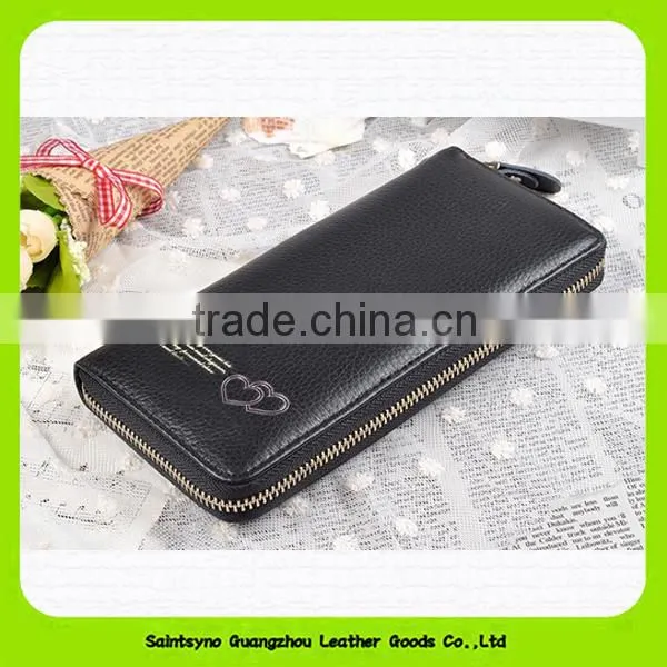 15525 Custom wholesale zipper women wallet with strap