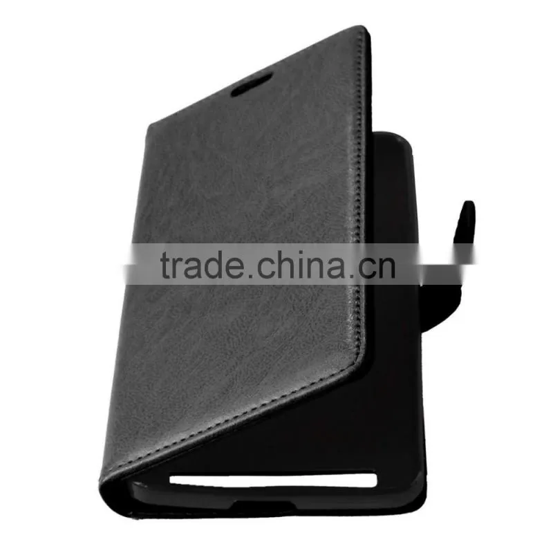 Cell Phone PU Leather Flip Card-slot Case for ASUS ZenFone 6