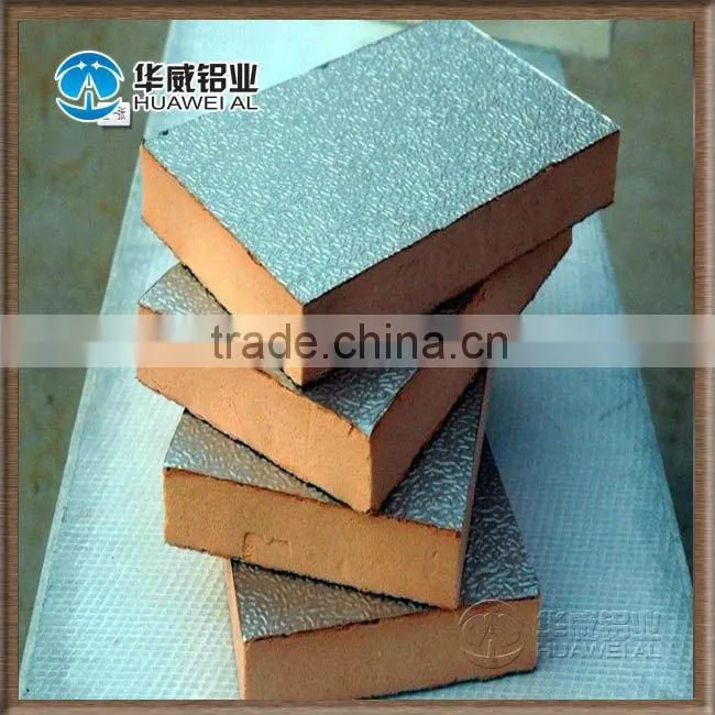 Orange peel aluminum foil for PU insulation panels