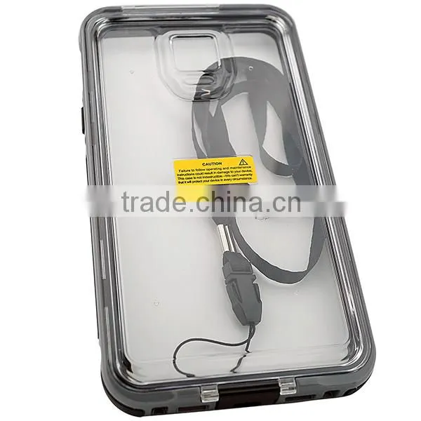 Shockproof Waterproof Case Note 4 With Button Black