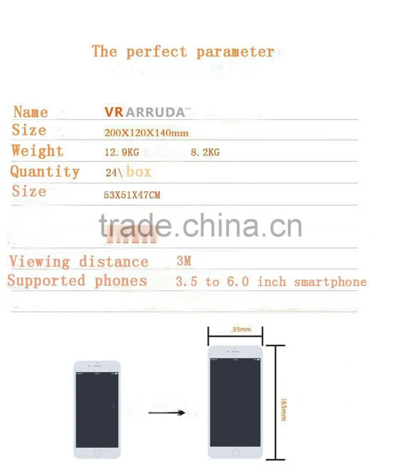 Mobile phone 3 d VR storm magic mirror Mobile phone 3 d virtual reality glasses glasses 3 d virtual cinema helmet