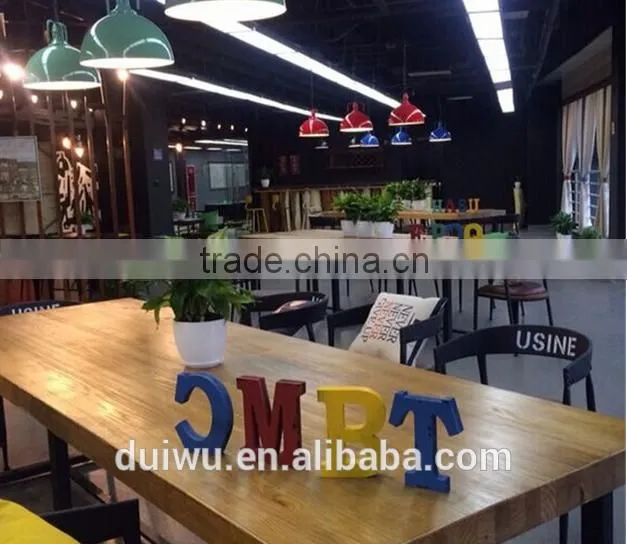Wooden dining table and chair sets restaurant cafe tables chair sets